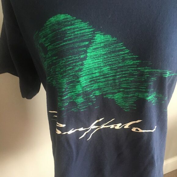 vintage buffalo graphic tee logo single stitch retro 90s screen stars best - Picture 2 of 4